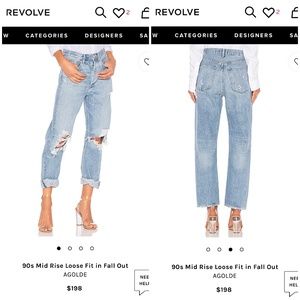 AGOLDE 90s Mid Rise Loose Fit in Fall Out